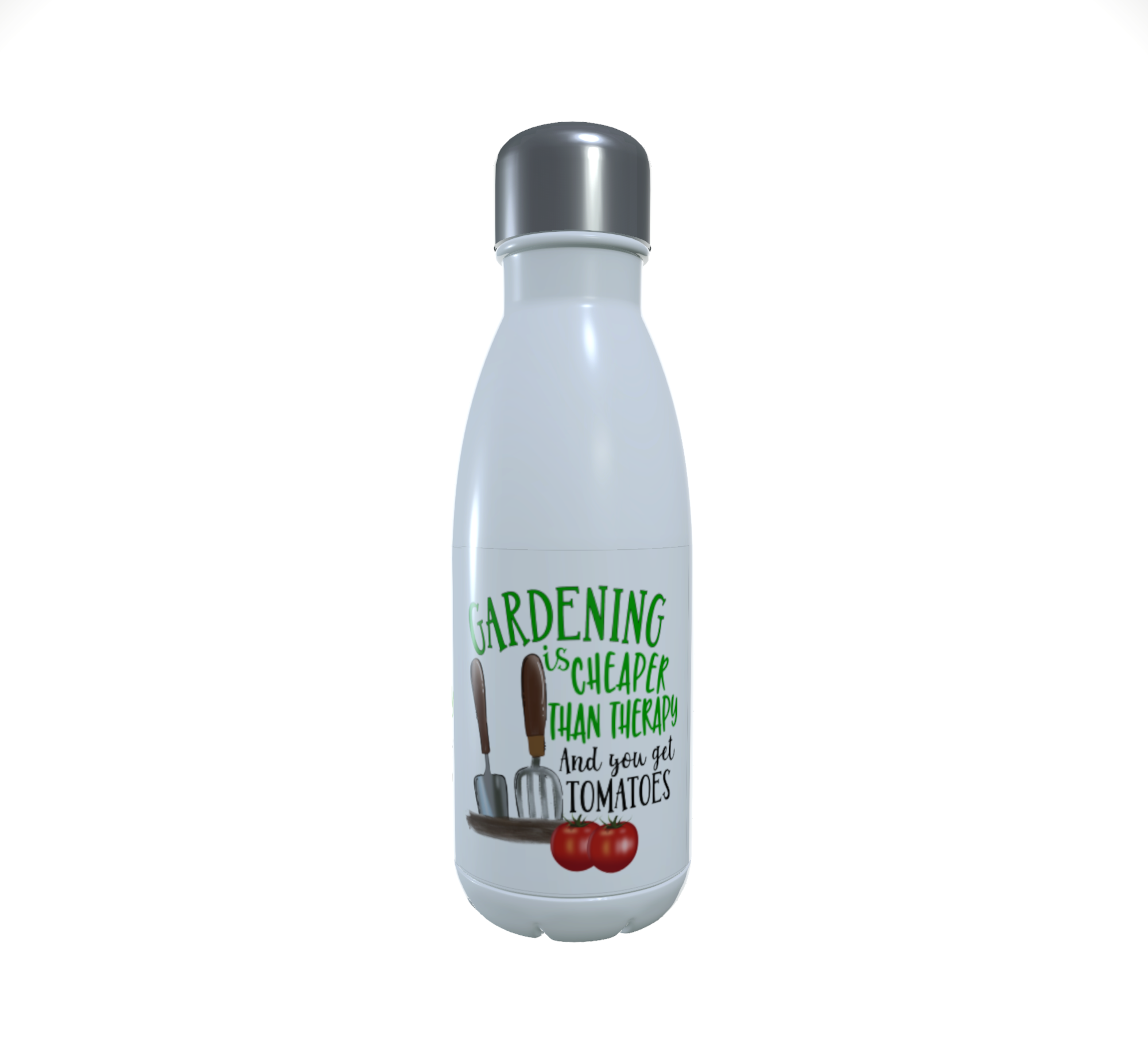 Gardening is cheaper than therapy.. Insulated Bottle - Click Image to Close